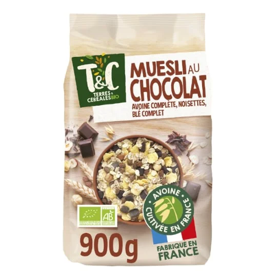 Céréales muesli chocolat Bio