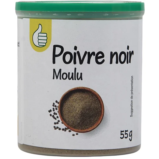 Poivre noir moulu