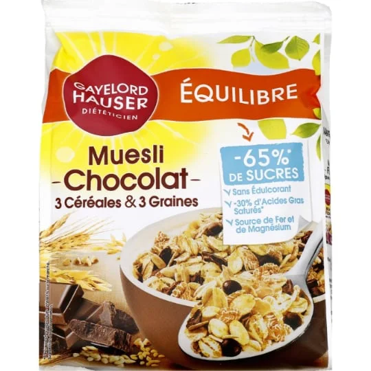 Céréales muesli chocolat & graines