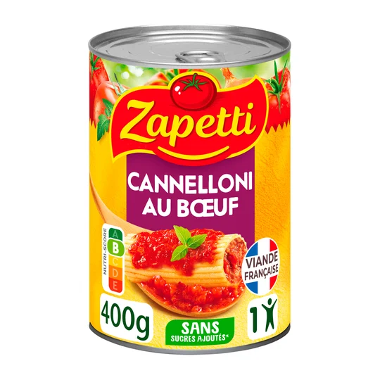 Cannelloni pur boeuf français
