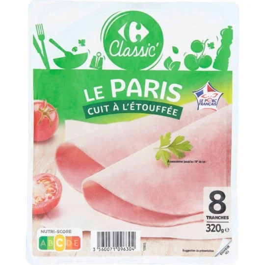 Jambon Le Paris cuit à l'étouffée