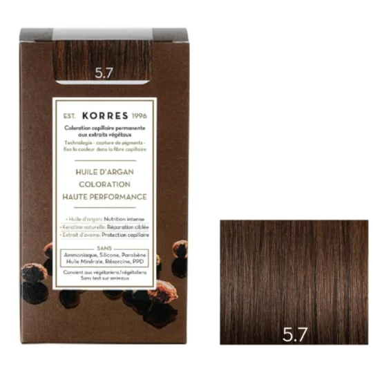Coloration chatain clair marron 5.7