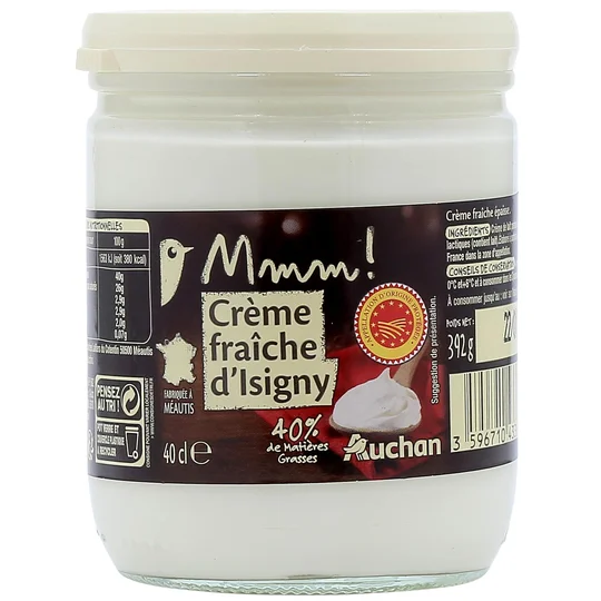 Crème fraîche d'Isigny épaisse entière AOP 40% MG