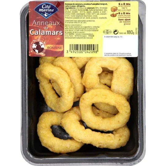 Anneaux de calamars à la romaine