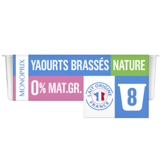 Yaourts brassés nature 0%