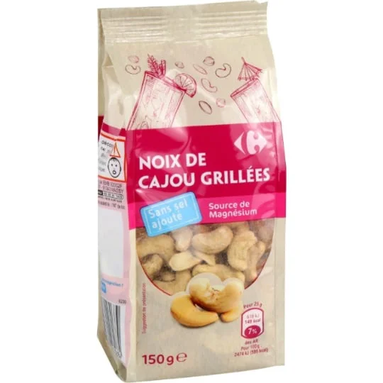 Noix de cajou grillées sans sel