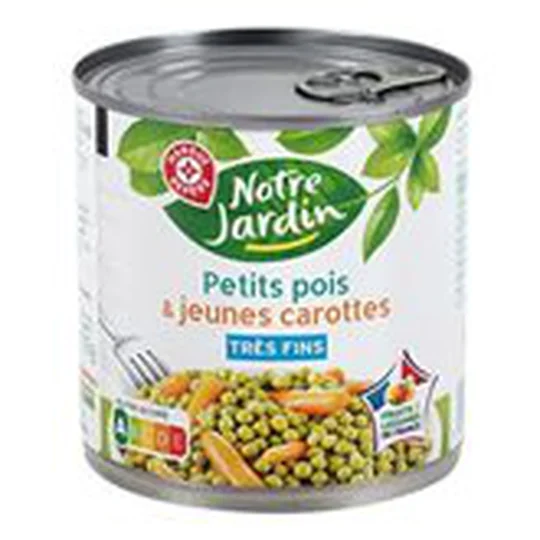 Petits pois carottes Très fins -A l'étuvée