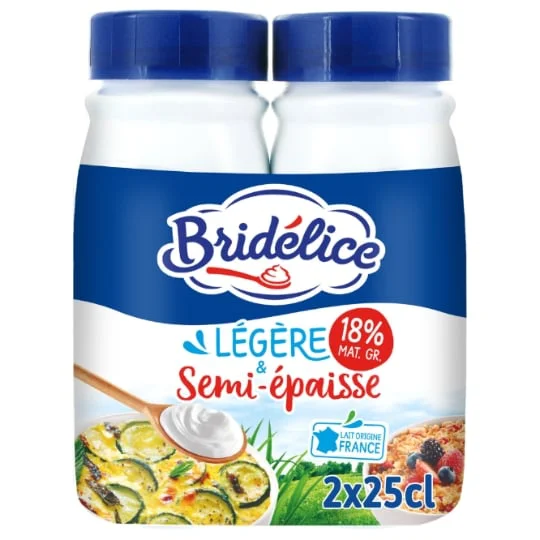 Crème Semi-épaisse Légère 18% Mat.Gr.