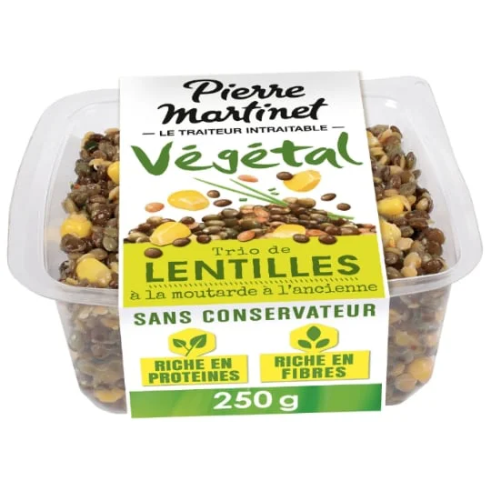 Salade Végétale trio de lentilles moutarde à l'ancienne