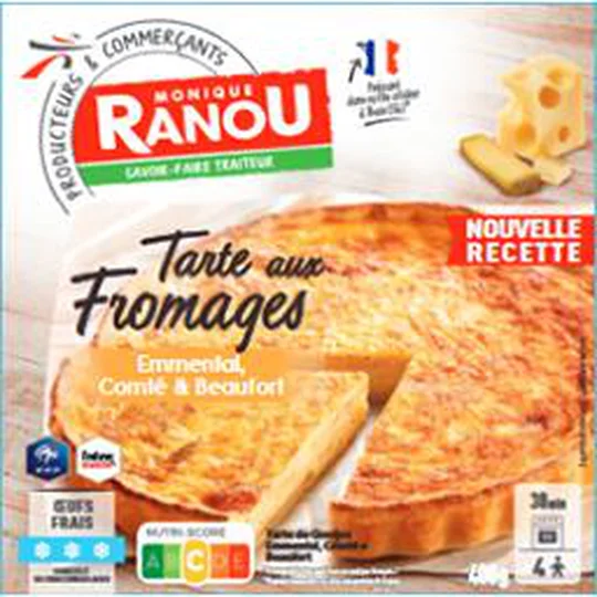 Tarte aux 3 fromages - emmental, comté et beaufort
