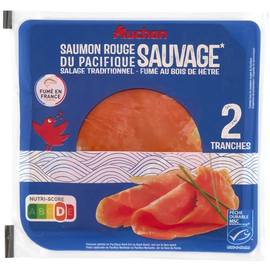 Saumon rouge fumé sauvage du Pacifique