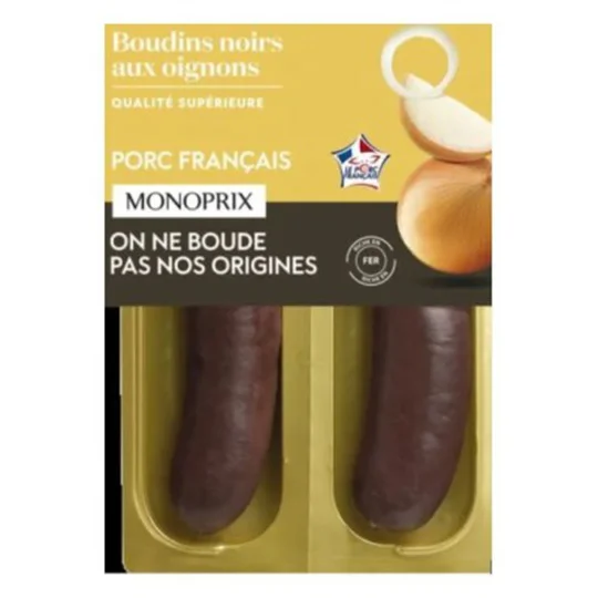 Boudin noir traditionnel aux oignons