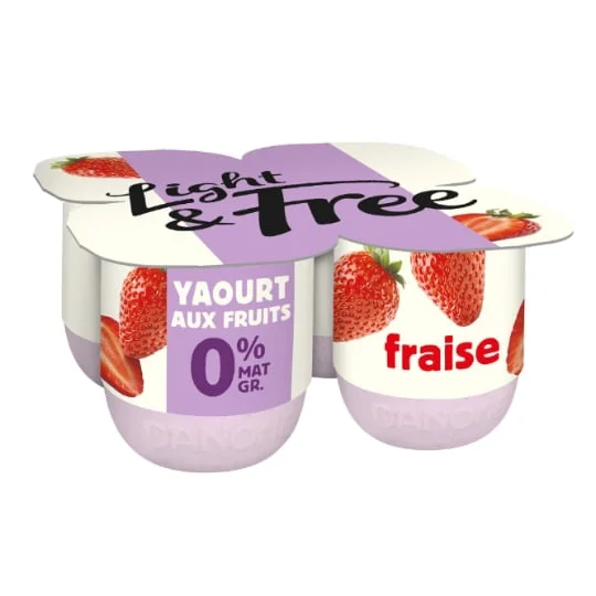 Yaourt fraise allégé 0% MG