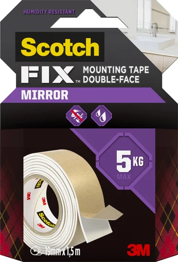 Double face miroirs 1,50 m x 19 mm