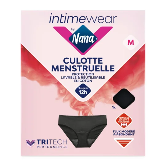 Culotte menstruelle lavable M flux modéré à abondant
