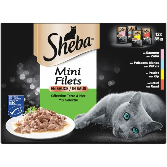 Sachets repas chats Viandes et Poissons