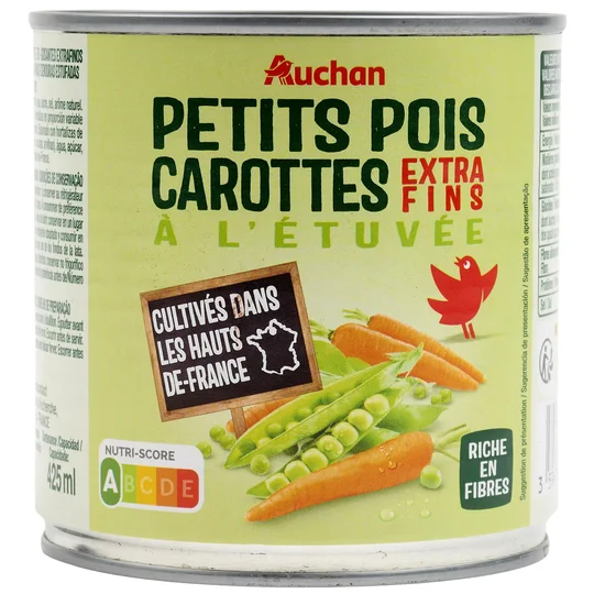 Petits pois carottes à l'étuvée extra-fins