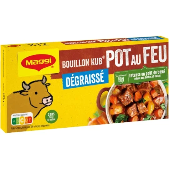 Bouillon Kub pot au feu dégraissé