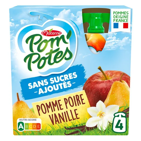 Compote pomme poire vanille sans sucres ajoutés