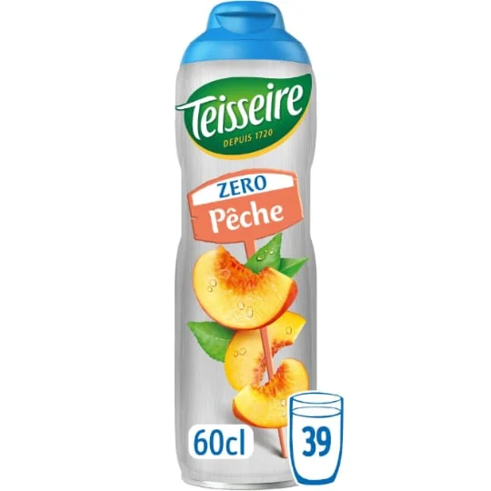 Boisson concentrée Zéro, sans sucre, pêche