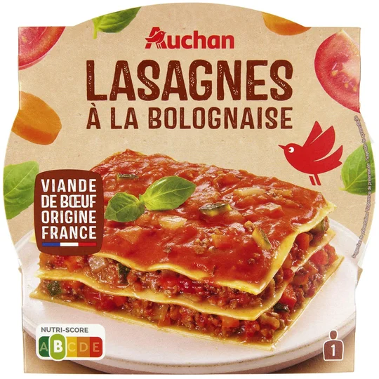 Lasagnes bolognaise barquette 3 min micro ondes