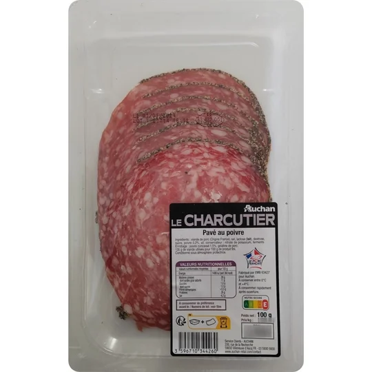 Pavé au poivre tranché