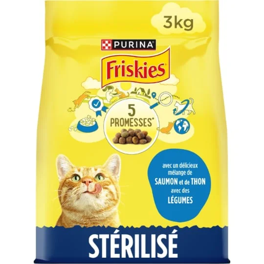 Croquettes pour chat stérilisé au saumon, thon et aux légumes