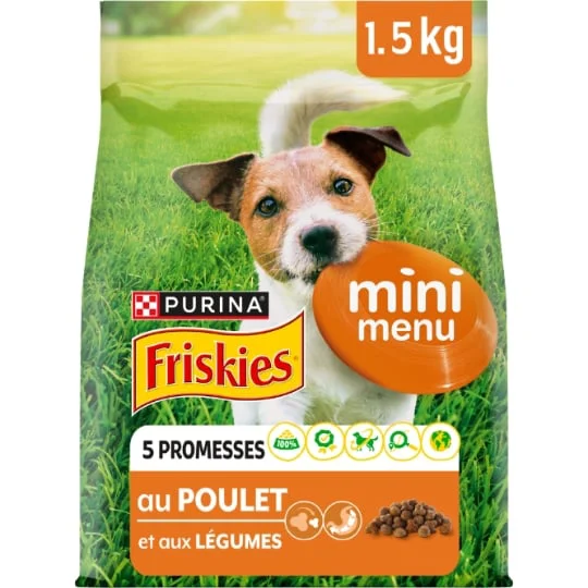 Mini menu pour chien au poulet et aux légumes