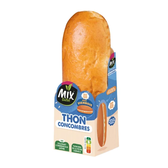 Sandwich mini viennois thon concombres