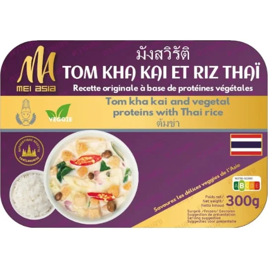 Plat Cuisiné Riz Tom Kha Kai Veggie
