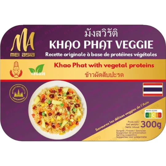 Plat Cuisiné Riz Khao Phat Veggie