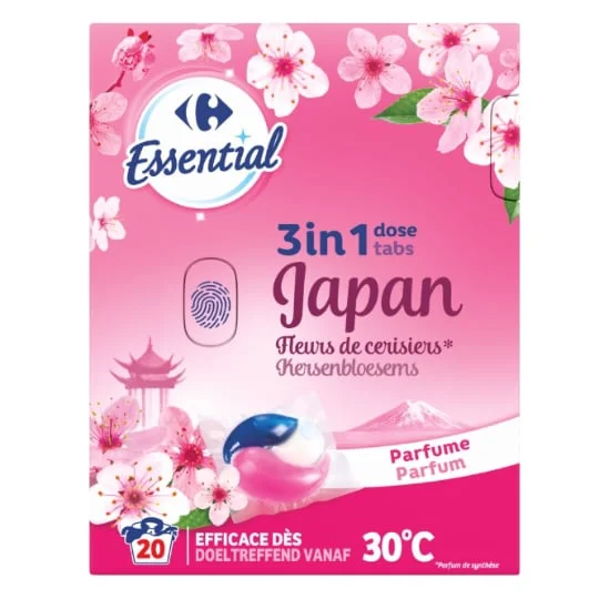 Lessive dose 3 en 1 fleurs de cerisiers
