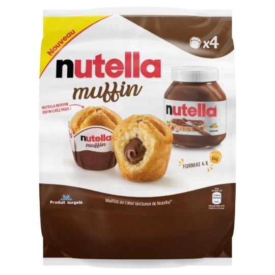 Muffins Fourrés à la Pâte à Tartiner aux Noisettes et au Cacao