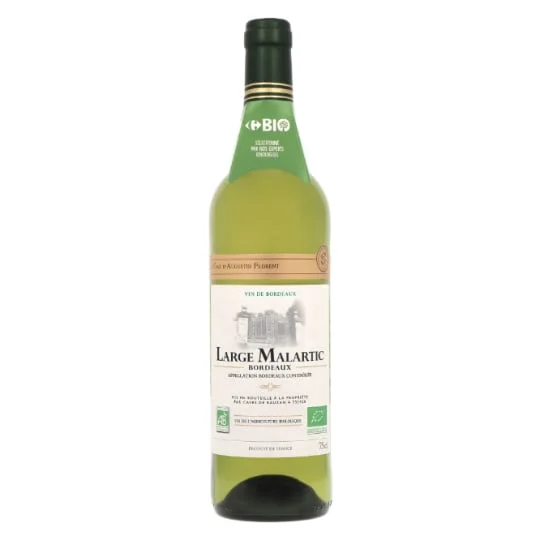 Vin blanc AOC Bordeaux large Malartic bio