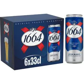 KRONENBOURG, 1664 Bière Lager Blonde 6x33cl