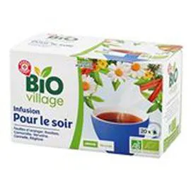 MARQUE REPÈRE, BIO VILLAGE Infusion Pour le soir 30g
