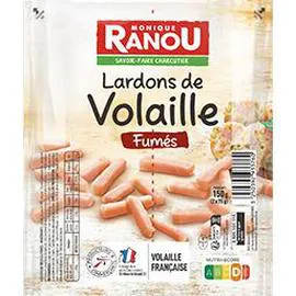 MONIQUE RANOU Lardons de volaille fumés 2x75g