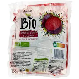AUCHAN BIO Betteraves rouges entières cuites bio 500g