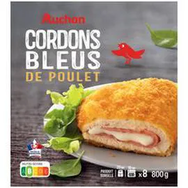 AUCHAN Cordons bleus de poulet 800g