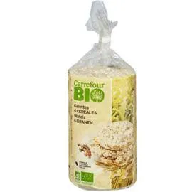 CARREFOUR BIO Galettes 4 céréales 130g
