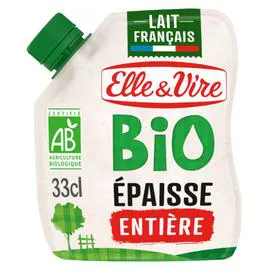 ELLE & VIRE Crème Entière Bio Epaisse 324g