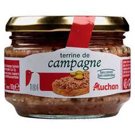 AUCHAN Terrine de campagne sans colorant sans conservateur 180g