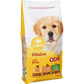 CARREFOUR Croquettes pour chien junior multi variétés 2kg