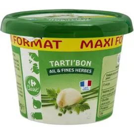 CARREFOUR CLASSIC' Fromage à tartiner ail & fines herbes 250g