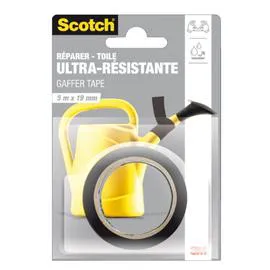 3M, SCOTCH Toile ultra résistante Noire - Gaffer Tape - 5mx19mm l'unité