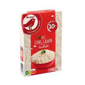AUCHAN Riz long grain incollable 1kg
