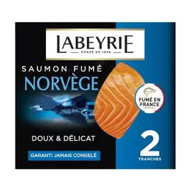 LABEYRIE Saumon fumé Le Norvège 75g