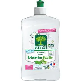L'ARBRE VERT Liquide vaisselle et mains menthe basilic hypoallergénique 500ml