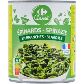 CARREFOUR CLASSIC' Epinards en branches 530g