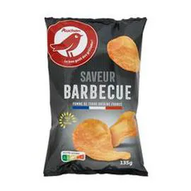 AUCHAN Chips saveur barbecue 135g